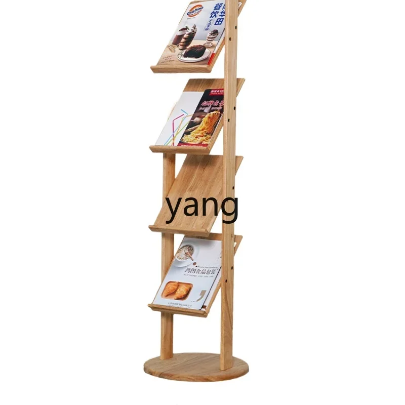 

YJQ multi-layer data rack floor-to-ceiling vertical magazine bookshelf exhibition brochure folding contract display rack