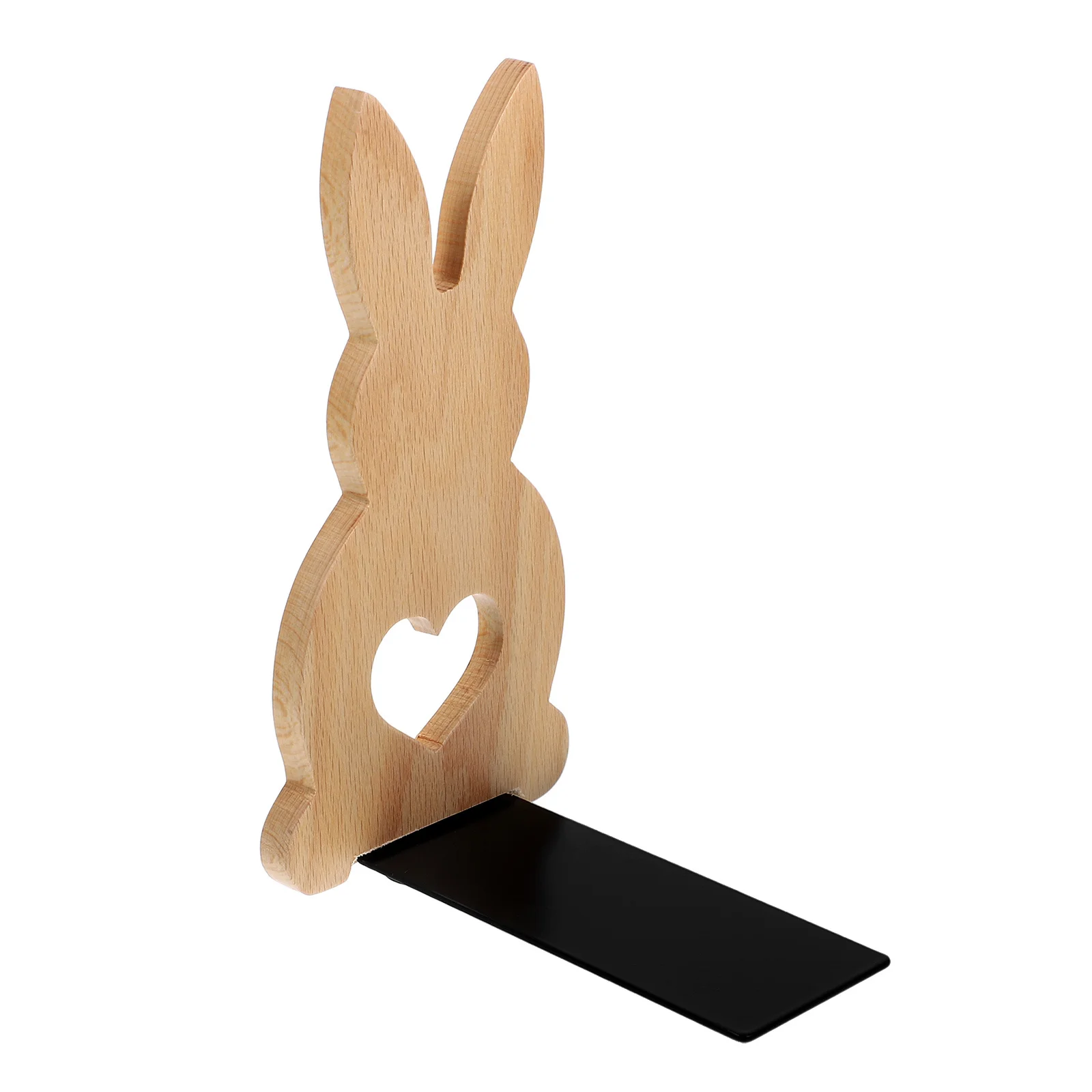 

Wooden Bunny Bookends Rabbit Design Desk Organizer Shelf Book Holder Stand Cute Decorative Bookends for Rabbit Bookstand
