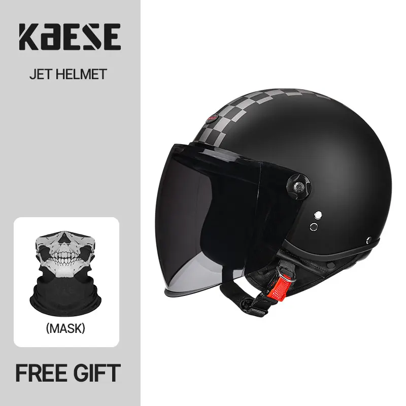 

KAESE Official Store 3/4 Open Face Motorcycle Helmet Provides Superior Impact Protection Enhanced Commuting Safety All Seasons