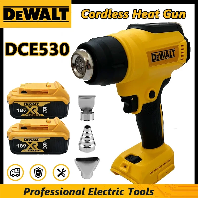 

Термофен Dewalt DCE530 300 Вт, беспроводной, высокомощный, для сварки и термоусадочной упаковки, работает от аккумулятора Dewalt 18 В