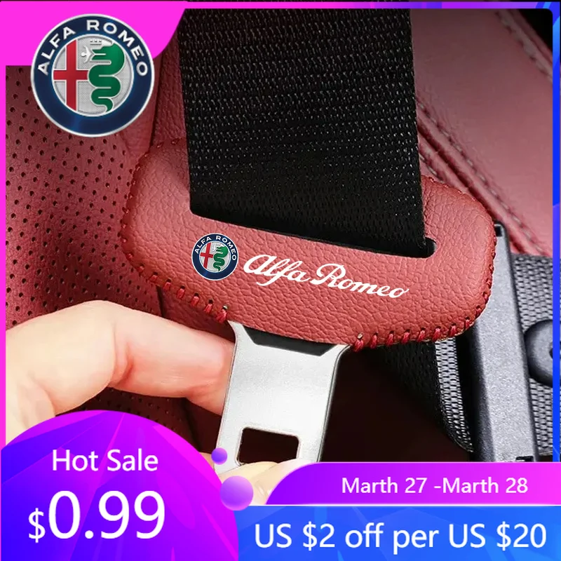 

For Alfa Romeo Car Seat Belt Clip Safety Seatbelt Lock Buckle Plug Cover For Alfa romeo 156 gt 159 147 166 giulietta giulia stel