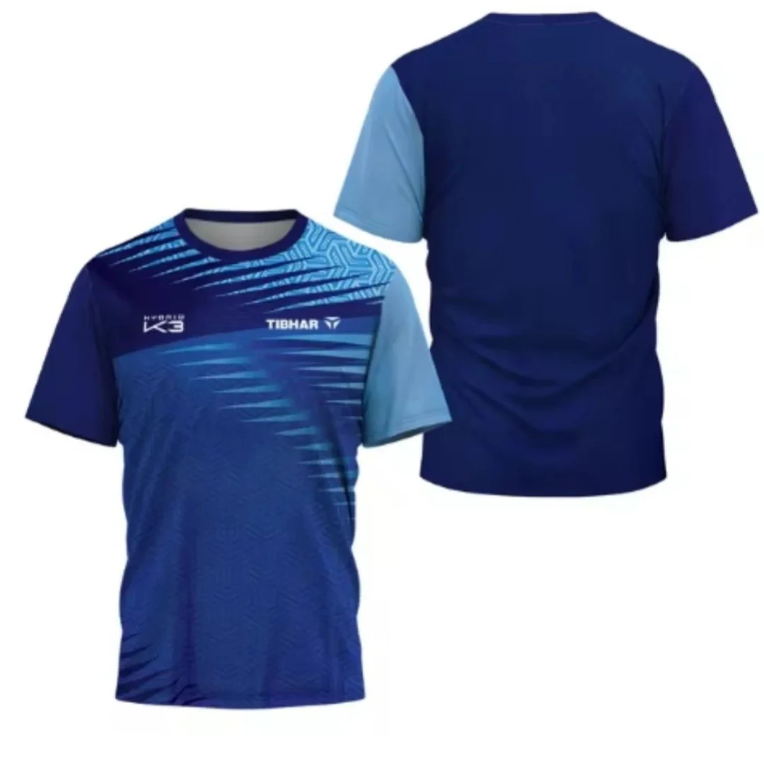Triangle Fragment Herren-Tischtennis-T-Shirt, Herren-Badminton-Tennis-T-Shirt, atmungsaktives Kurzarm-T-Shirt für Kinder – Detail 4