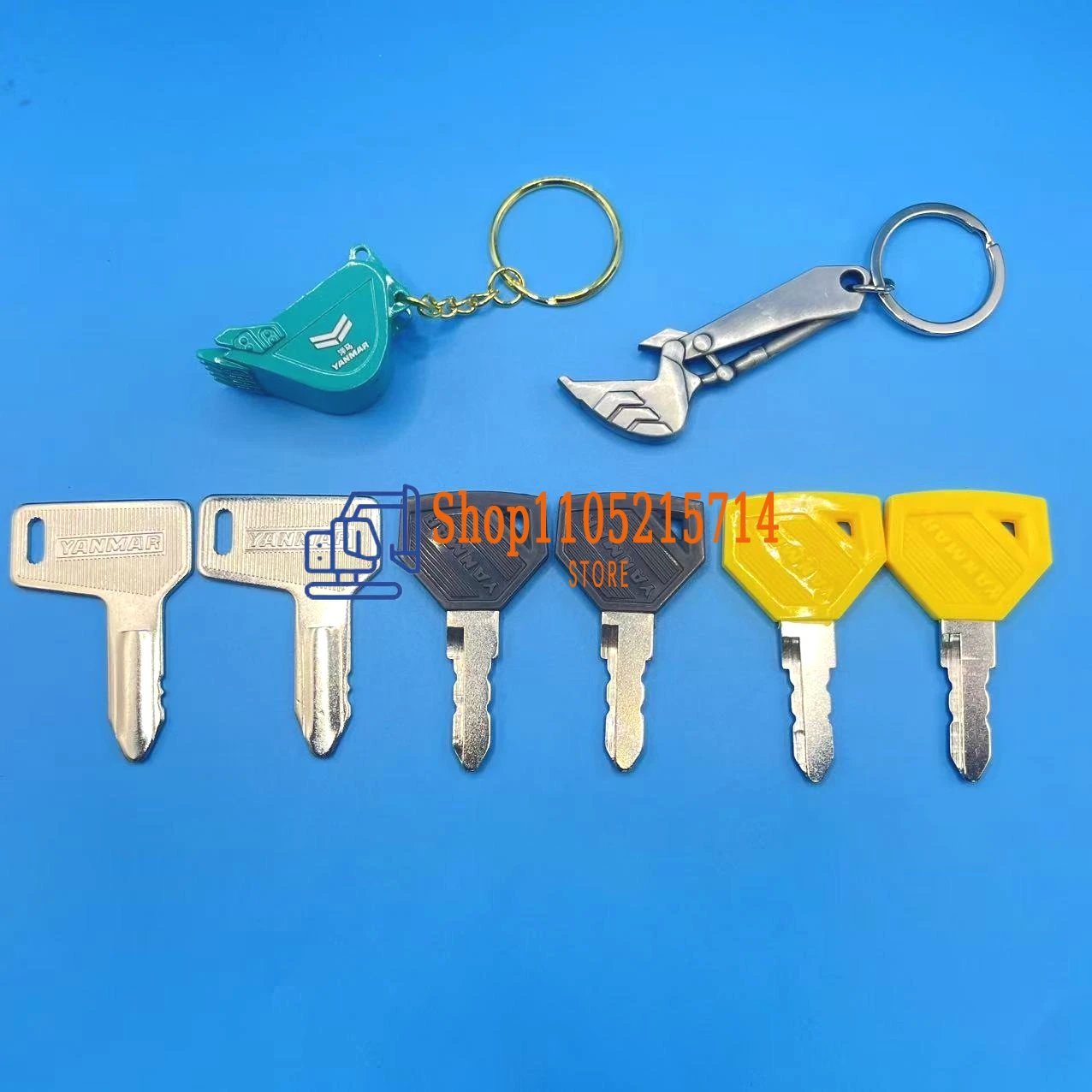 

2 шт. ключ 301 и ключ зажигания экскаватора 52160 для Yanmar VIO15 17 27 35 55 грейдер-распылитель с ковшом для экскаватора, брелок