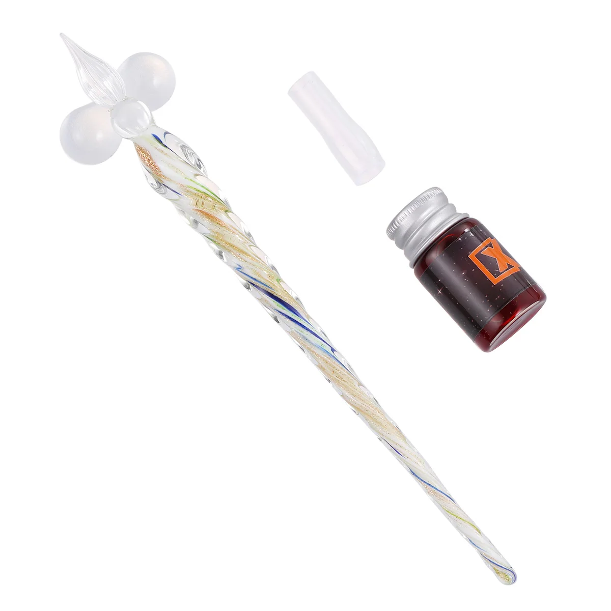 

3 Pcs Pen H made Borosilicate Writing Tools Vintage Dip Signature Ink Gift Set Crystal Calligraphy