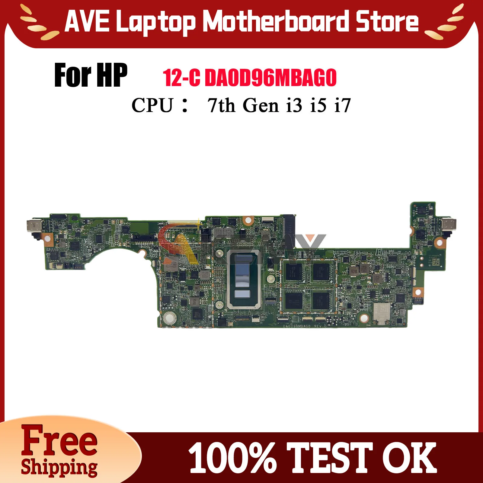 

DA0D96MBAG0 для ноутбука HP Spectre X2 12-C 12T-C, материнская плата 920545-001 920545-601 с процессором i7 16 ГБ ОЗУ, 100% полностью протестировано