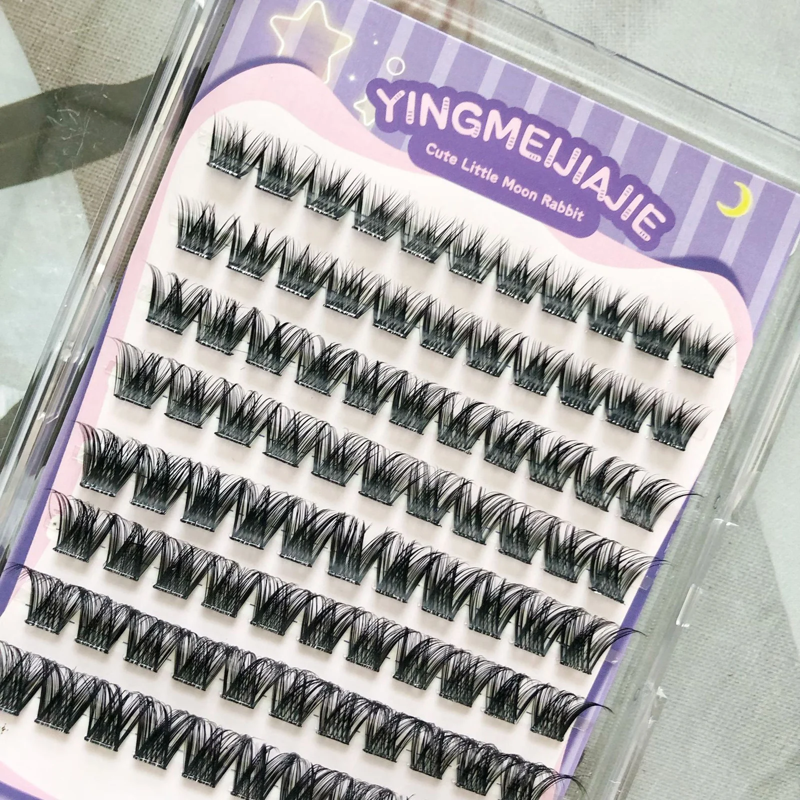 接着剤不要のつけまつげ ソフトで自然なまつげエクステ ヨーロッパ風ふわふわセグメントクラスターラッシュ DIYアイメイク デイリーパーティー 結婚式