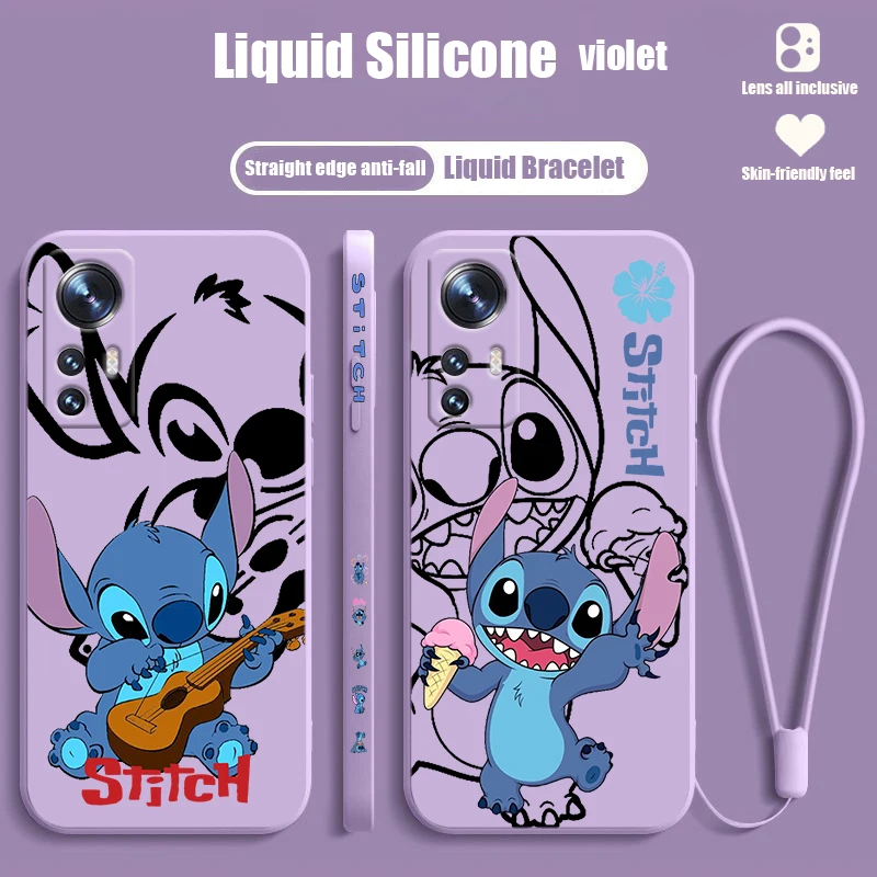 

Disney Plays Guitar Stitch Phone Case For Xiaomi Mi 14 13T 13 12T 12S 12X 12 11i 11X Ultra Pro Lite Liquid Left Rope Cover