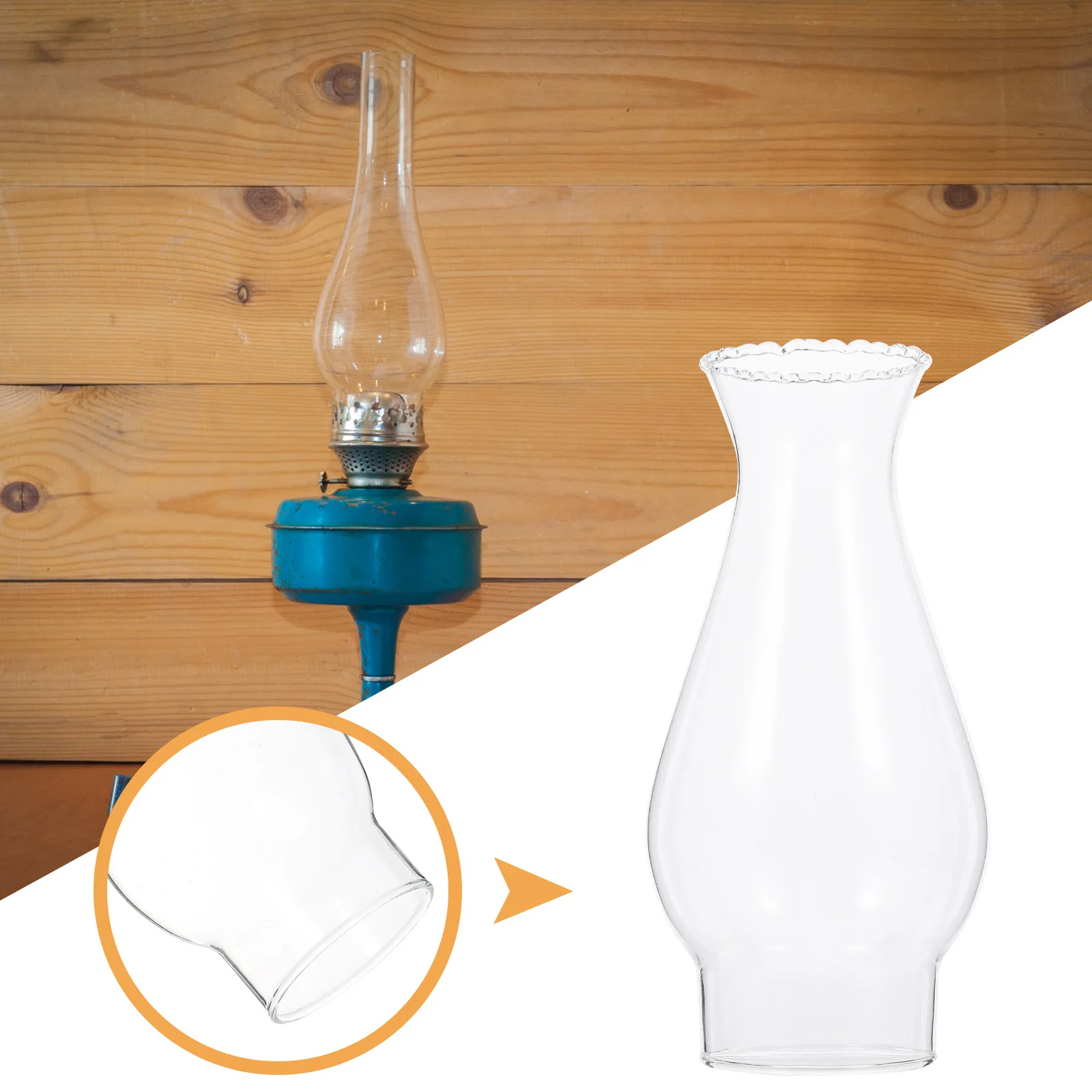 

Glass Craft Lamp Lampshade Vintage Style for Restaurant Home DIY Oil Lamp Parts Protective Cover Glass Craft Lampshade