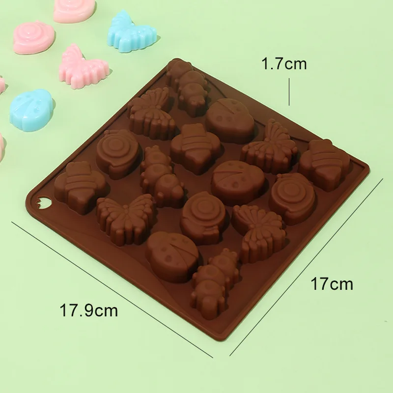 New Insect Mold Series Butterfly Bee Beetle Silicone Cake Molds Silicone Jelly Pudding Chocolate Mold Handmade Soap Mould