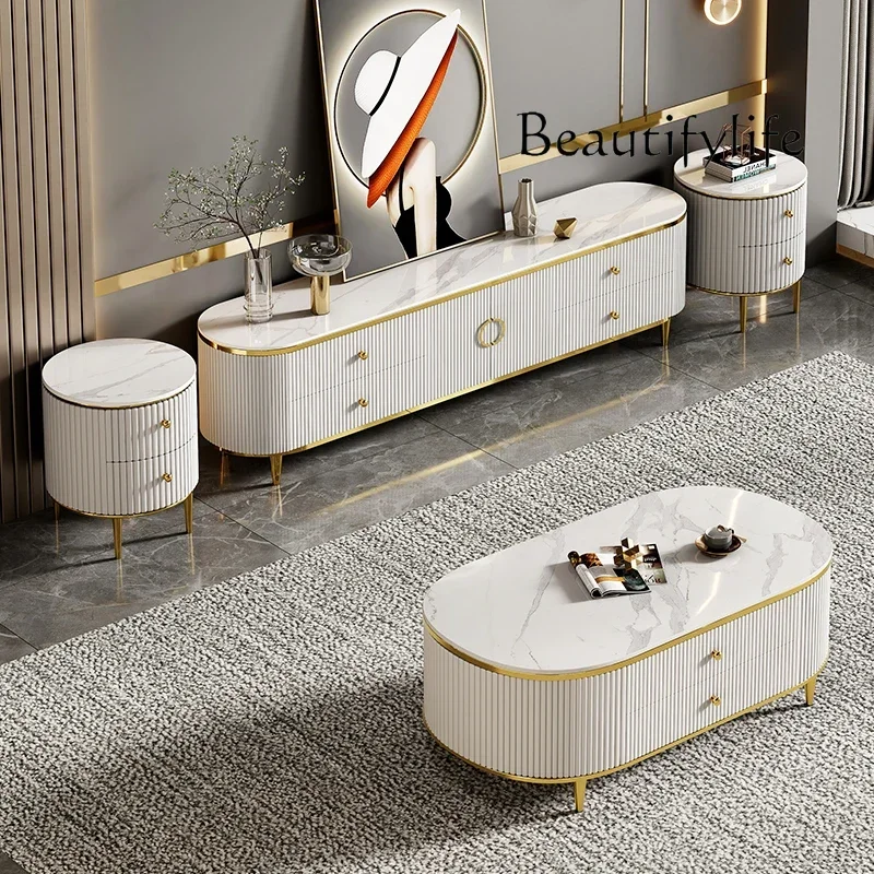

X Television Salon Living Room Furnitur Modern White Tv Cabinet Luxury Legs Gold Stand Drawer Cabinet Home Storage Meuble