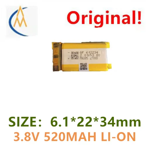 buy more will cheap 3.7V polymer lithium battery 612234 car recorder MP3 point reading pen 520mAh recording pen two wire head