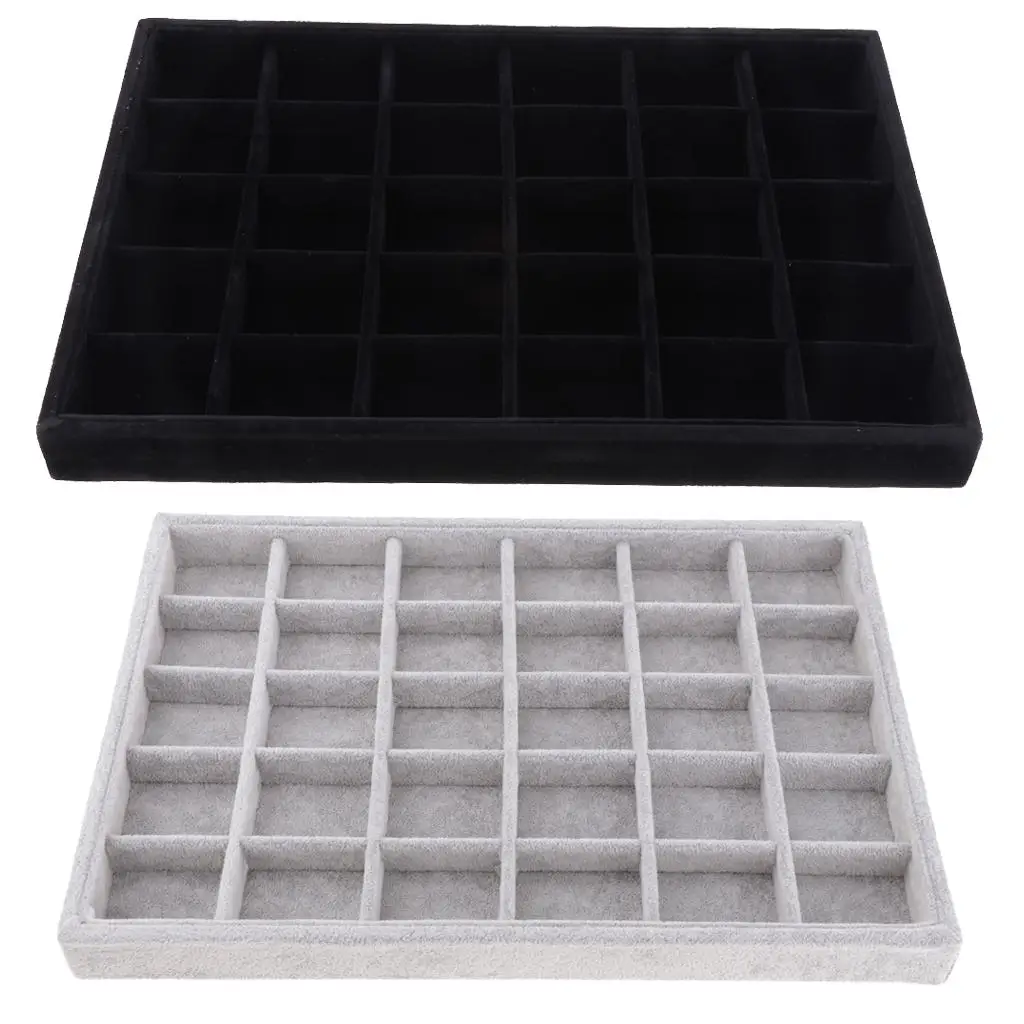 

30 Compartments Velvet Bracelet Bangle Watch Jewelry Display