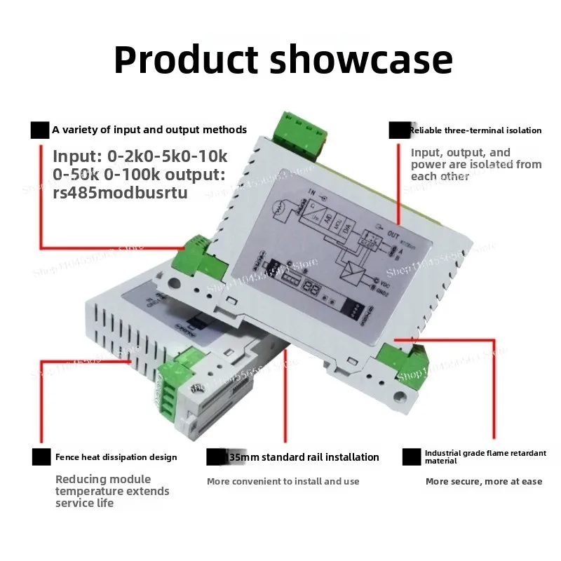 Resistance Sensor Data Acquisition Card – Slide Resistor/Potentiometer Signal to Modbus RS485 Converter for Industrial IoT