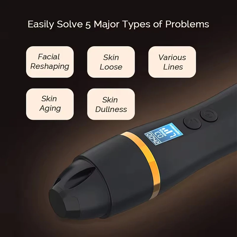 2025 Mini masajeador ultrasónico de mano 7D para estiramiento facial, eliminación de arrugas, antienvejecimiento, estiramiento de la piel, cuidado de los ojos, máquina de belleza para SPA