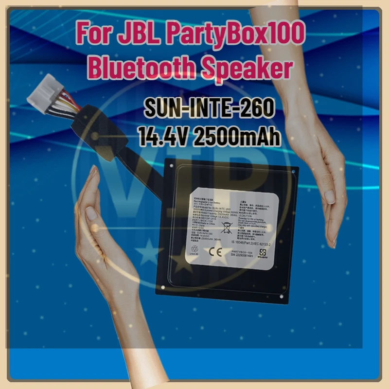 

14.4V 2500mAh SUN-INTE-260 Battery for JBL PartyBox100 Bluetooth Speaker Battery