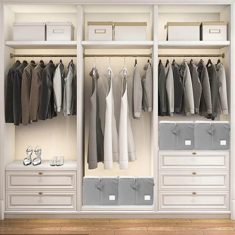 Wardrobe Shoes Storage Rack 16 Pairs of Shoes Large Capacity Storage Container Foldable with Reinforced Handle