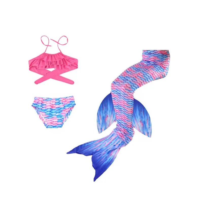 Conjunto de natación de sirena para niña, traje de baño de cola de sirena, disfraz de princesa Cosplay, regalo