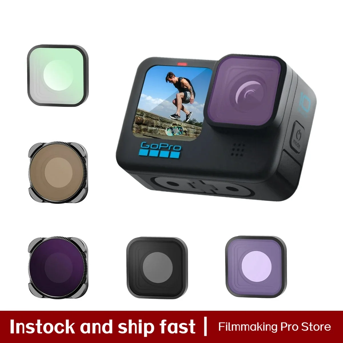 Mecoright ل GoPro Hero 9 10 11 مجموعة مرشحات كاميرا الحركة UV CPL ND8/64/1000 NDPL طقم ليلي المستقطب عدسات الغوص الملحقات