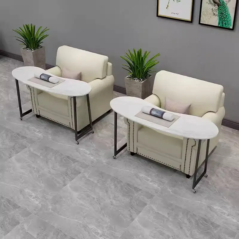 single-tier Mobile manicure table, Japanese-style manicure sofa table with wheels, modern and minimalist design, sofa-style