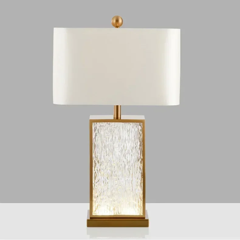 Nordic Creative Glass Table Lamp Metal Base Countertop Light For Bedroom Living Room Bedside Home Decor Lighting Fixture