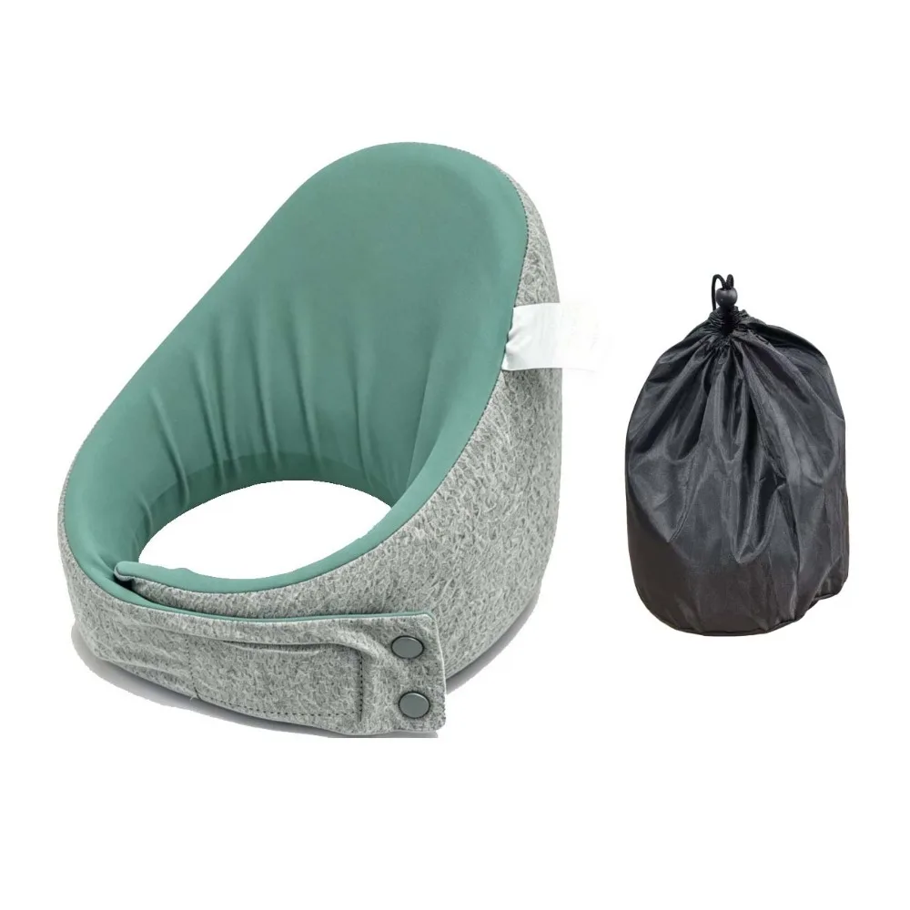 Ergonomic U-Shaped Neck Pillow with Storage Bag Cervical Support Travel Portable Neck Pillow Breathable Slow Rebound Technology