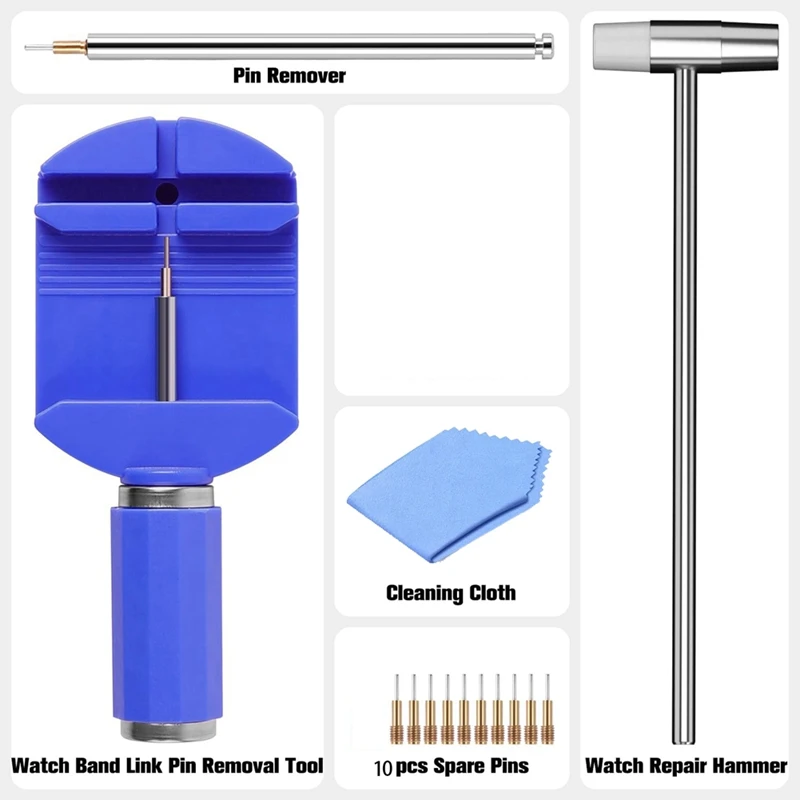 Watch Link Removal Tool Kit, Watch Band Sizing Tool Kit For Watch Bracelet Adjustment, Watch Pin Removal Tool Easy Install