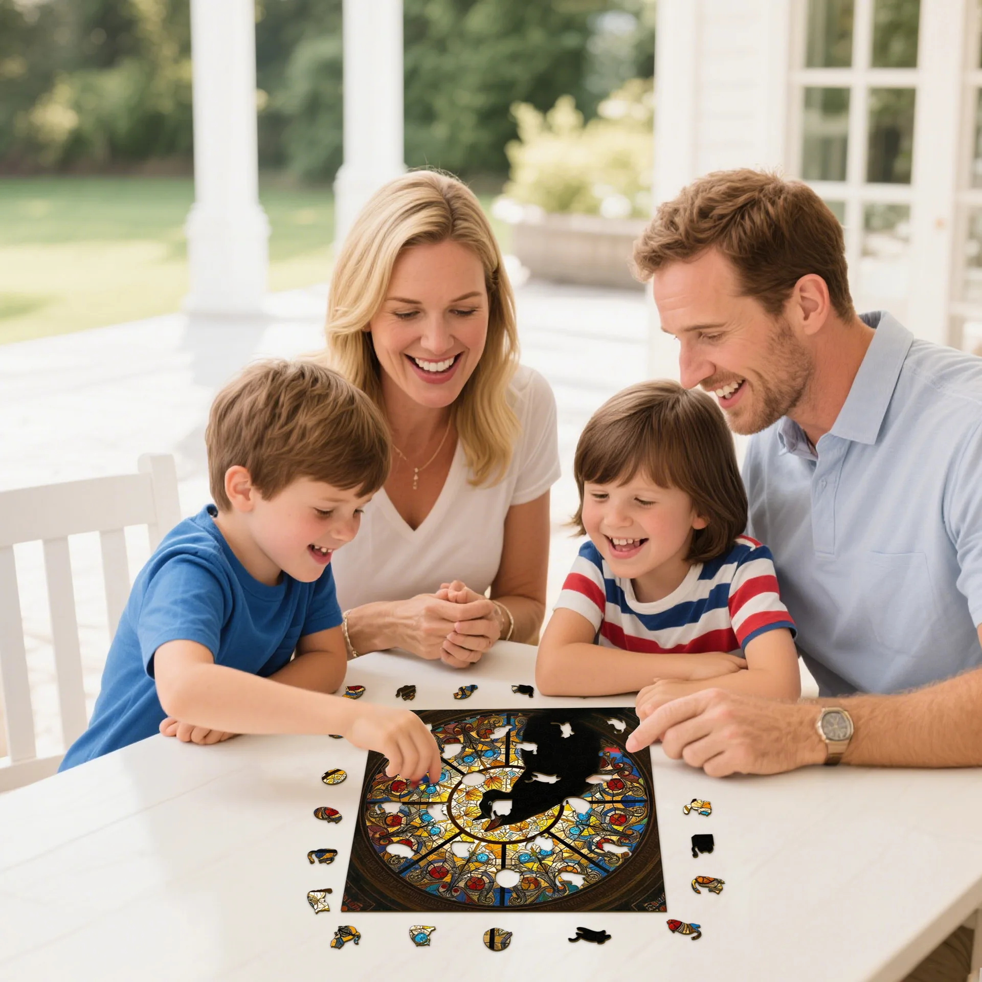 158/276 قطعة الكنيسة القط خشبية بازل قطع غير النظامية لغز لعبة تخفيف التوتر عيد الميلاد هدايا عيد الميلاد لمحبي القط ديكور المنزل