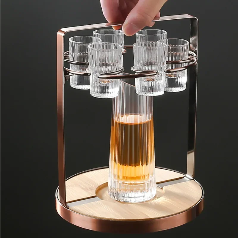 Japanese Wine Glass Set Elegant Wine Distributor Iron Bullet Cup Exquisite Bar Tools for Bartenders Affordable Luxury