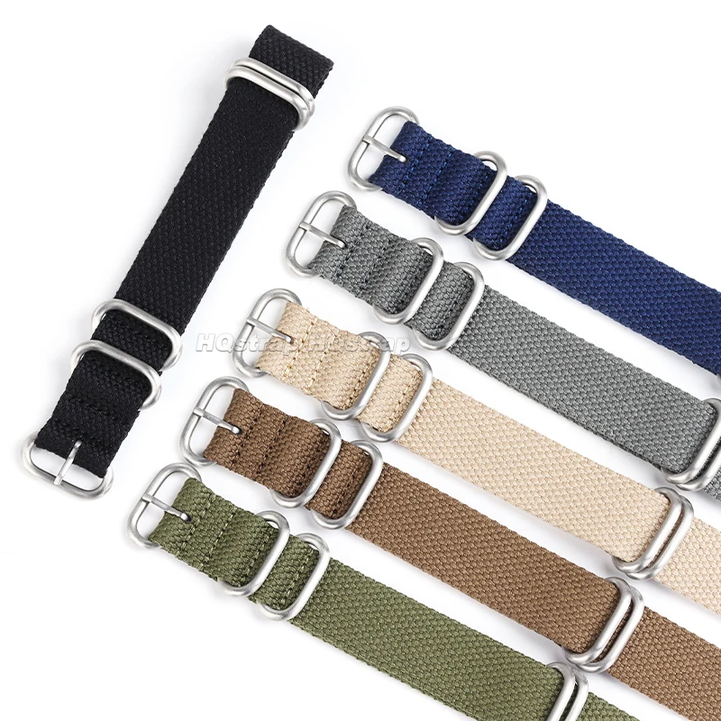 Nylon Soft Watchband 20mm 22mm Canvas Strap for Samsung Galaxy Watch Bracelet Universal Sport Wristband for Military Watch Band