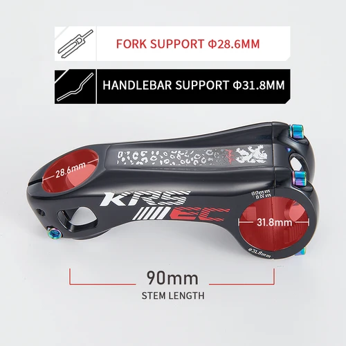 Imagen 2 del producto Vástago de manillar de bicicleta de carretera de montaña CNC KRSEC, negativo 20 grados, 70mm, 80mm, 90mm, 100mm vástago de bicicleta de aleación de aluminio