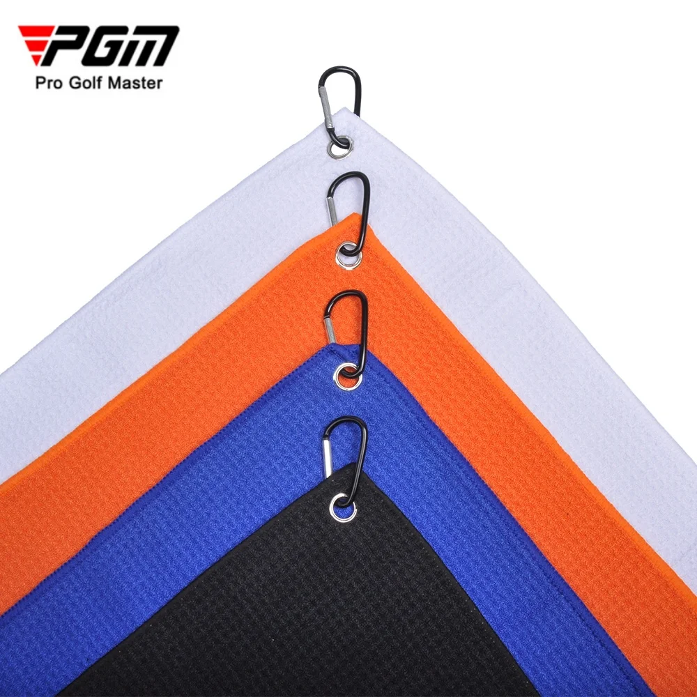 PGM Toalla de Golf con patrón de gofres con gancho, toallas de limpieza de microfibra suave y duradera, secado rápido, limpia palos, bolas, manos