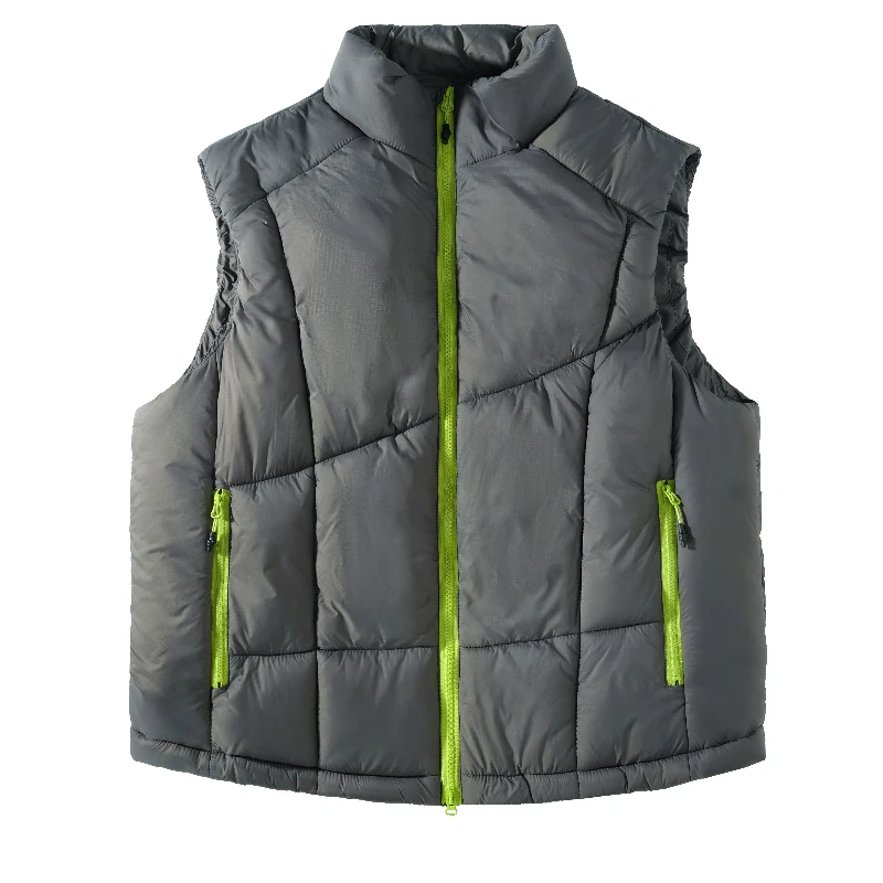 

Осенне-зимний мужской пуховый жилет с капюшоном и хлопком: флисовая подкладка, утолщенная, модная брендовая куртка без рукавов унисекс