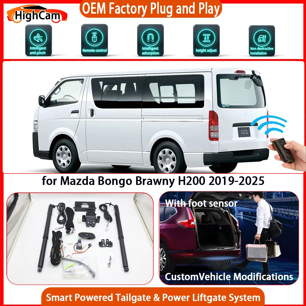 HighCam for Mazda Bongo Brawny H200 2019-2025 OEM Smart Powered Tailgate Power Liftgate Tailgate Power Lift Gate Power Back Door
