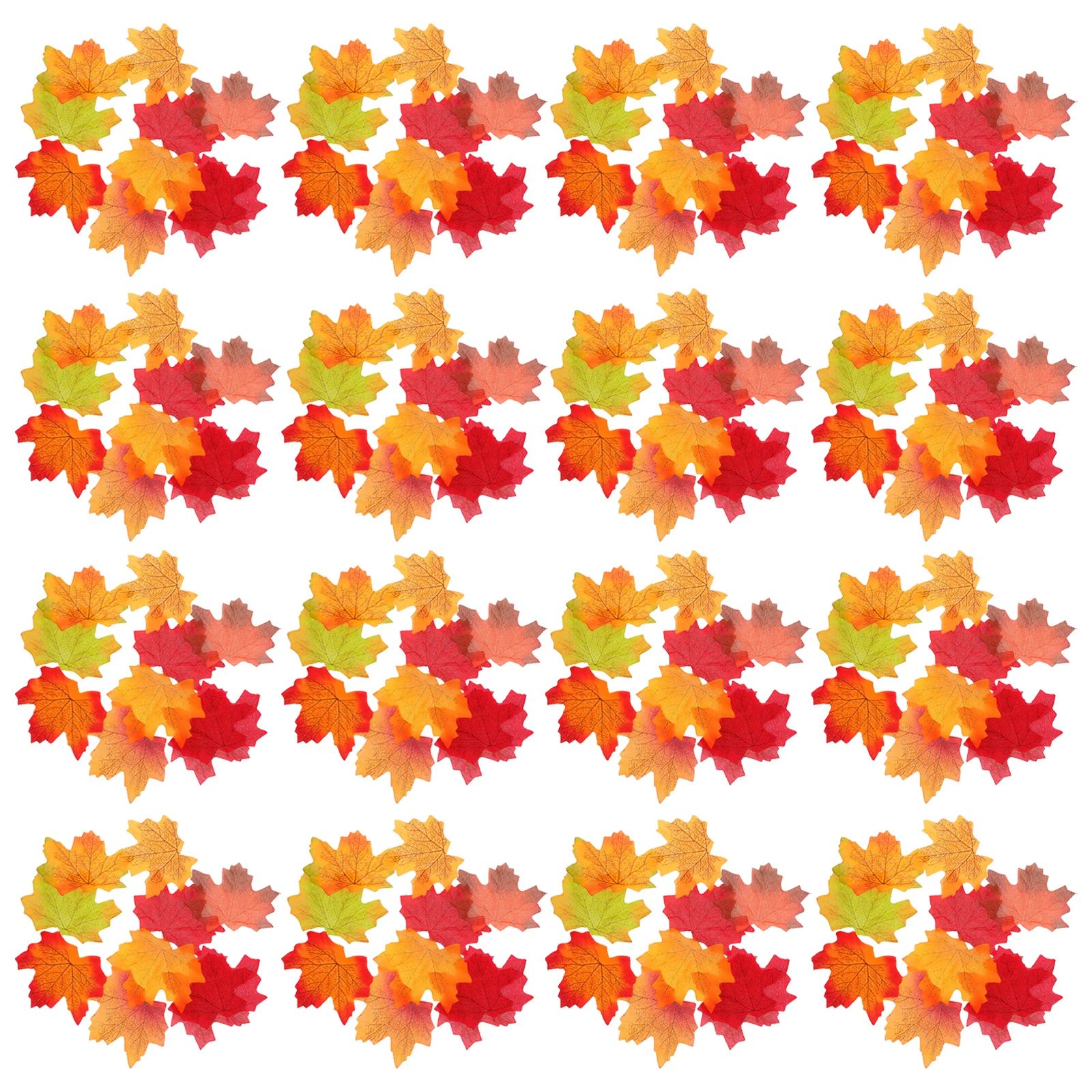 

100pcs Artificial Maple Fake Fall Leaves For Thanksgiving Party Decoration Home Diy Crafts Supplies Silk Cloth Leaves Simulation