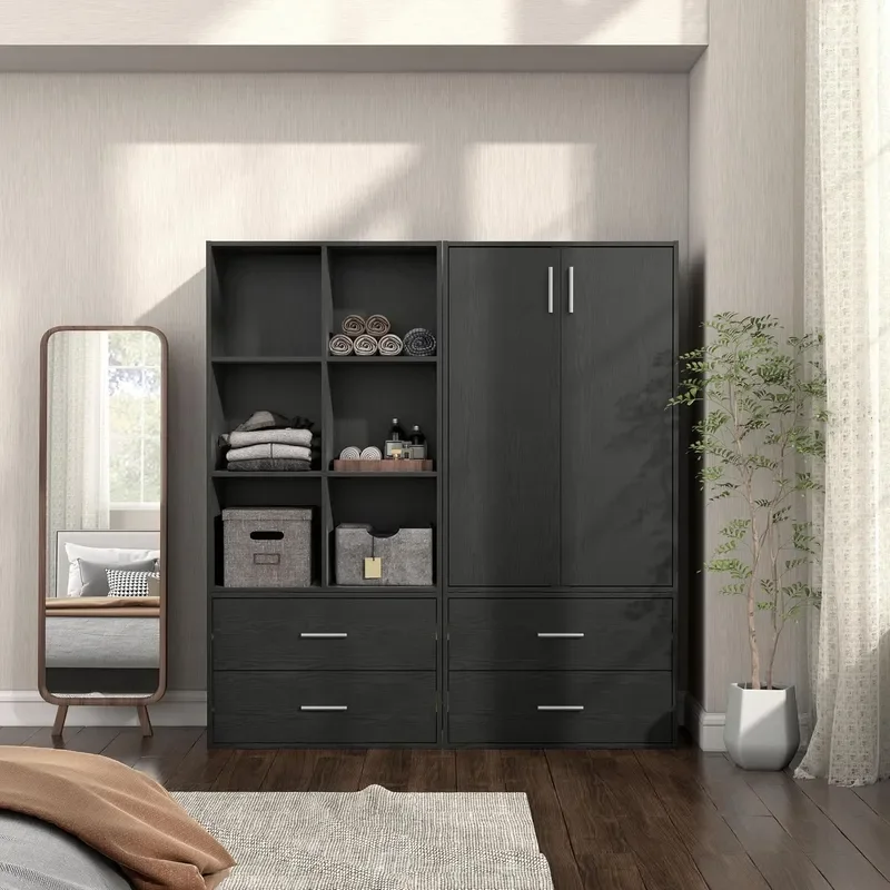 Homes: Inside + Out 2-Drawer Wooden Stackable Storage Drawers, Small Food Pantry Cabinet, Cajonera De Madera, Underbed Drawer
