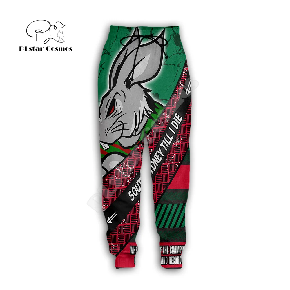 Colorido Retro 3DPrint Jogger Sweatpants, Bandeira do país australiano, Calças Animal, Tigre Coelhos Sweatpants, Harajuku Calças Casuais, S