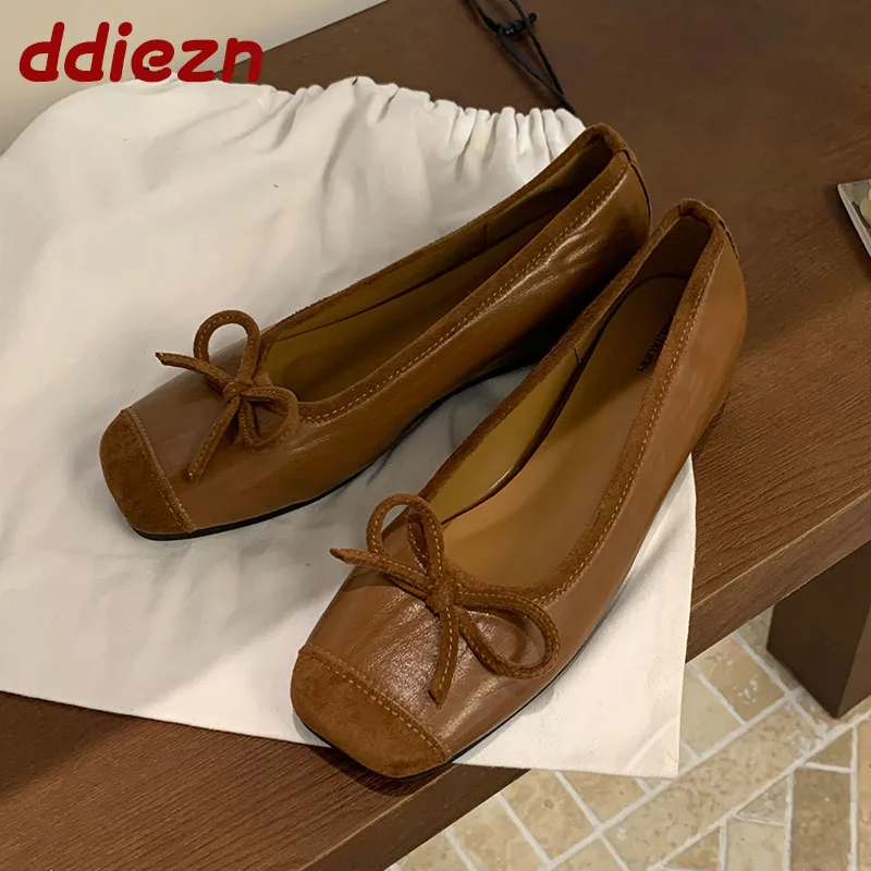 

Женские туфли без шнуровки на плоской подошве, увеличивающие рост, модные туфли на плоской подошве с узлом-бабочкой и женской обувью