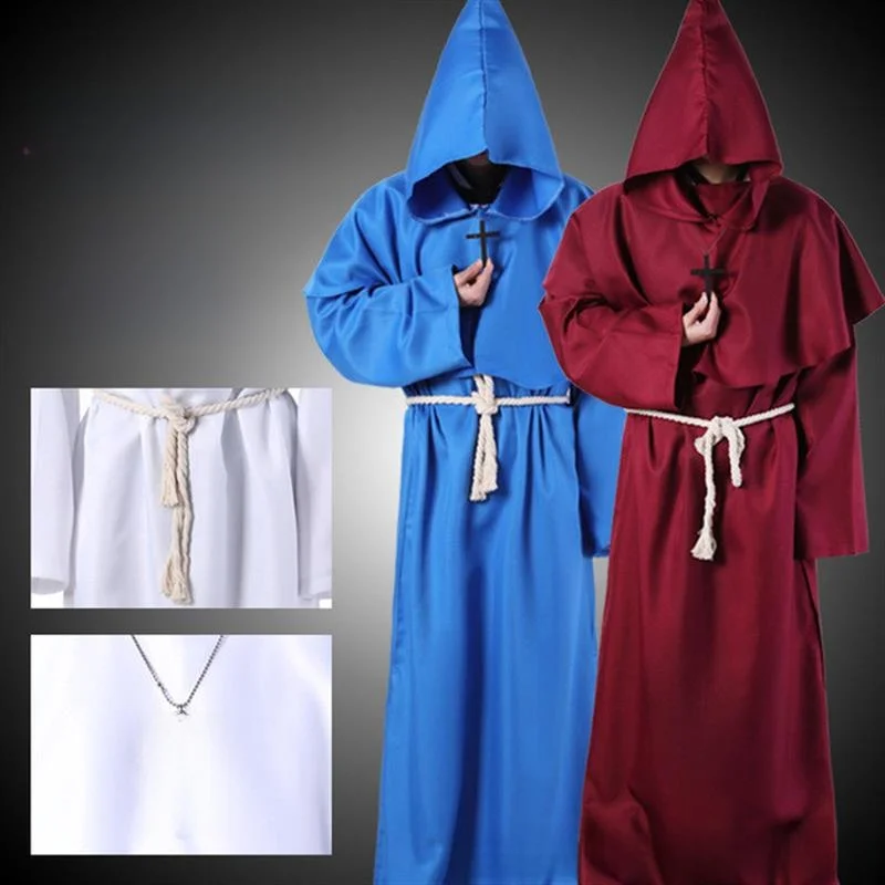 

Средневековый монашеский халат, костюм волшебника-жреца для косплея, наряд Бога Смерти на Хэллоуин, костюм для ролевых игр, женский этнический сценический костюм