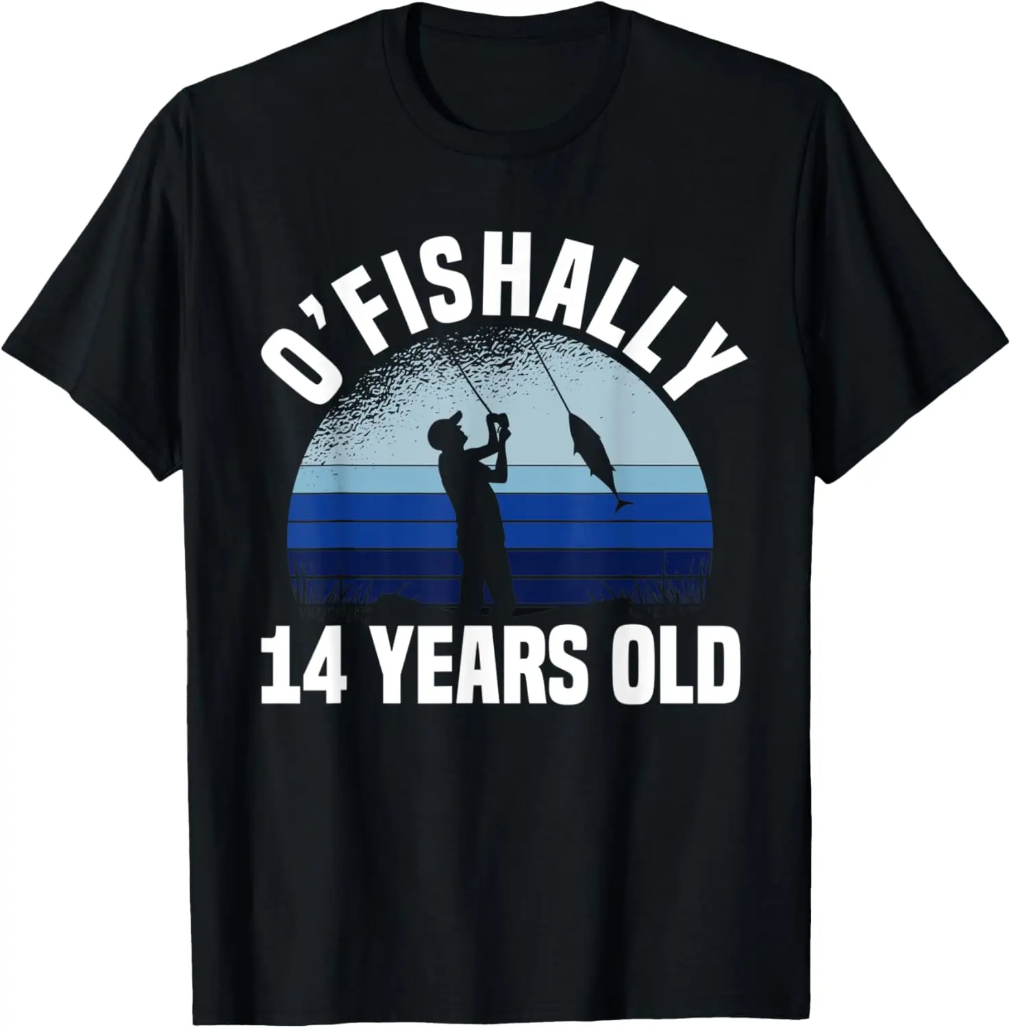 

Ofishally 14 Years Old Fisherman 14th Birthday Fishing T-Shirt