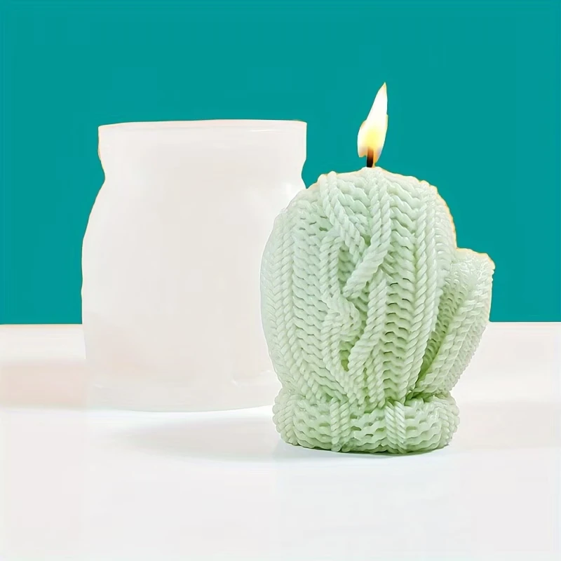 1 Stück Weihnachtshandschuh Silikonform 3D Wollhandschuh Modellierung Aromatherapie Kerze Seife Gips Handwerk Epoxidharz Kristallgussform