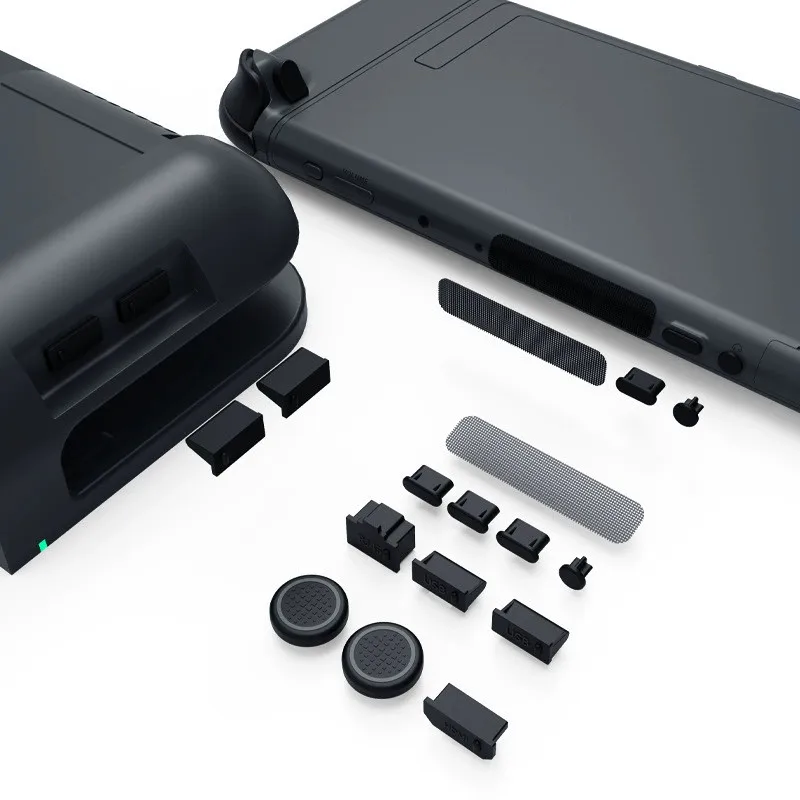 

11 PCS/Set Dust Protector Silicone Port Plugs Anti-Scratch Dust Cover+Rocker Caps for Switch 2 Game Console Accessories