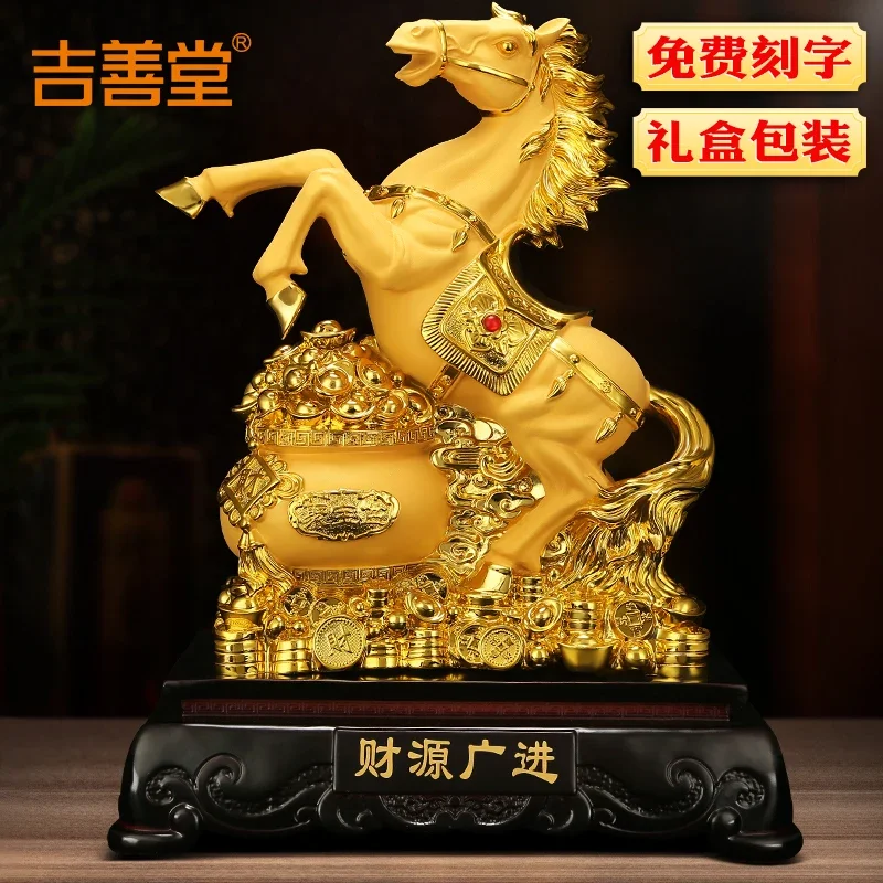 Resin horse decorations attract wealth and success. Zodiac handicrafts Office furniture Wine cabinet decorations Business gifts