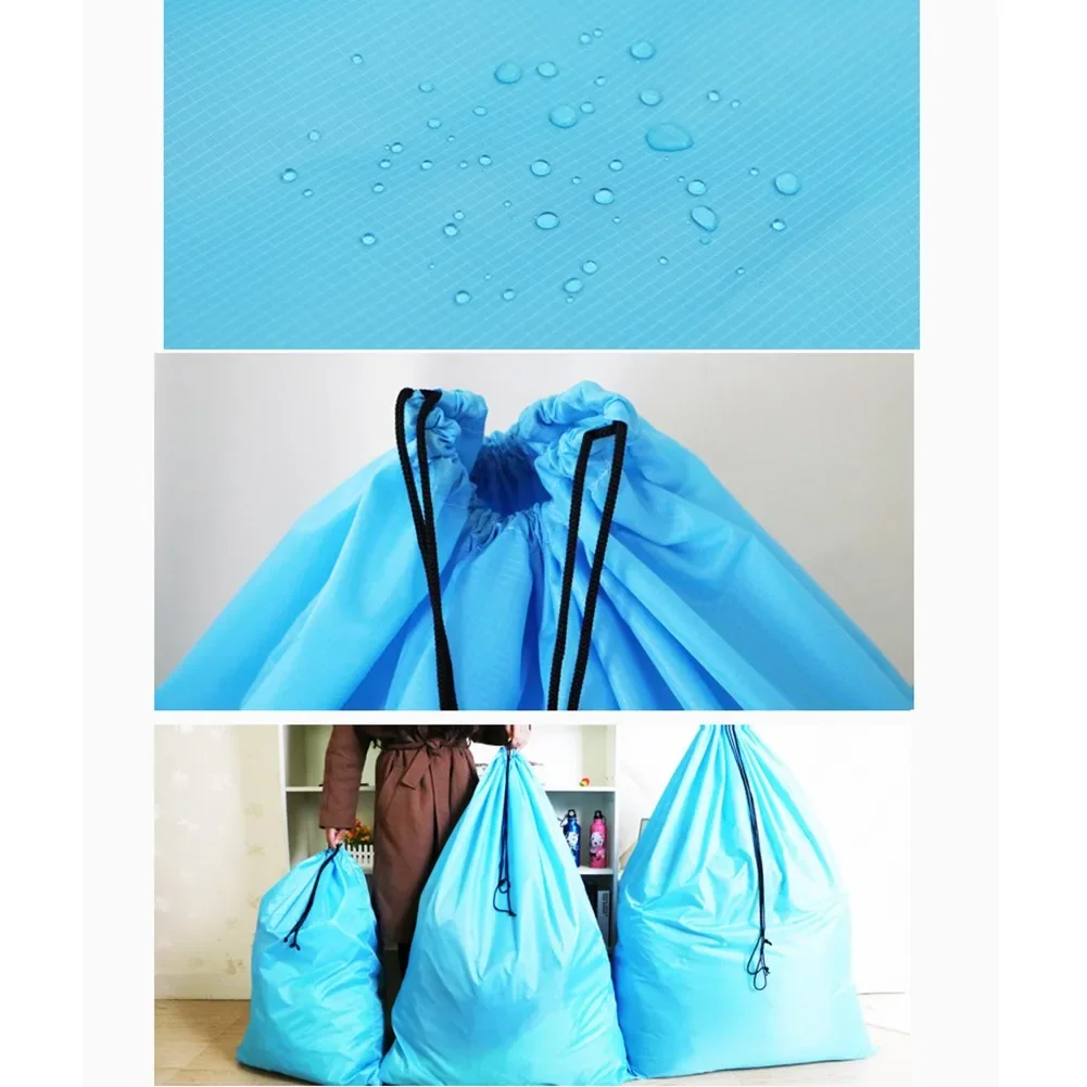 Extra Large Heavy Duty Laundry Bag Travel Storage Pouch Washable Dirty Clothes Organizer Wash Drawstring Dust Bag Reusable