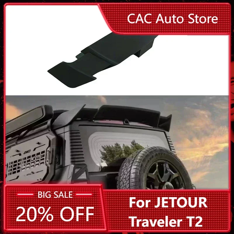 For JETOUR Traveler T2 2024 Car ABS matte black sporty rear spoiler suitable modified urban hunter roof aircraft release