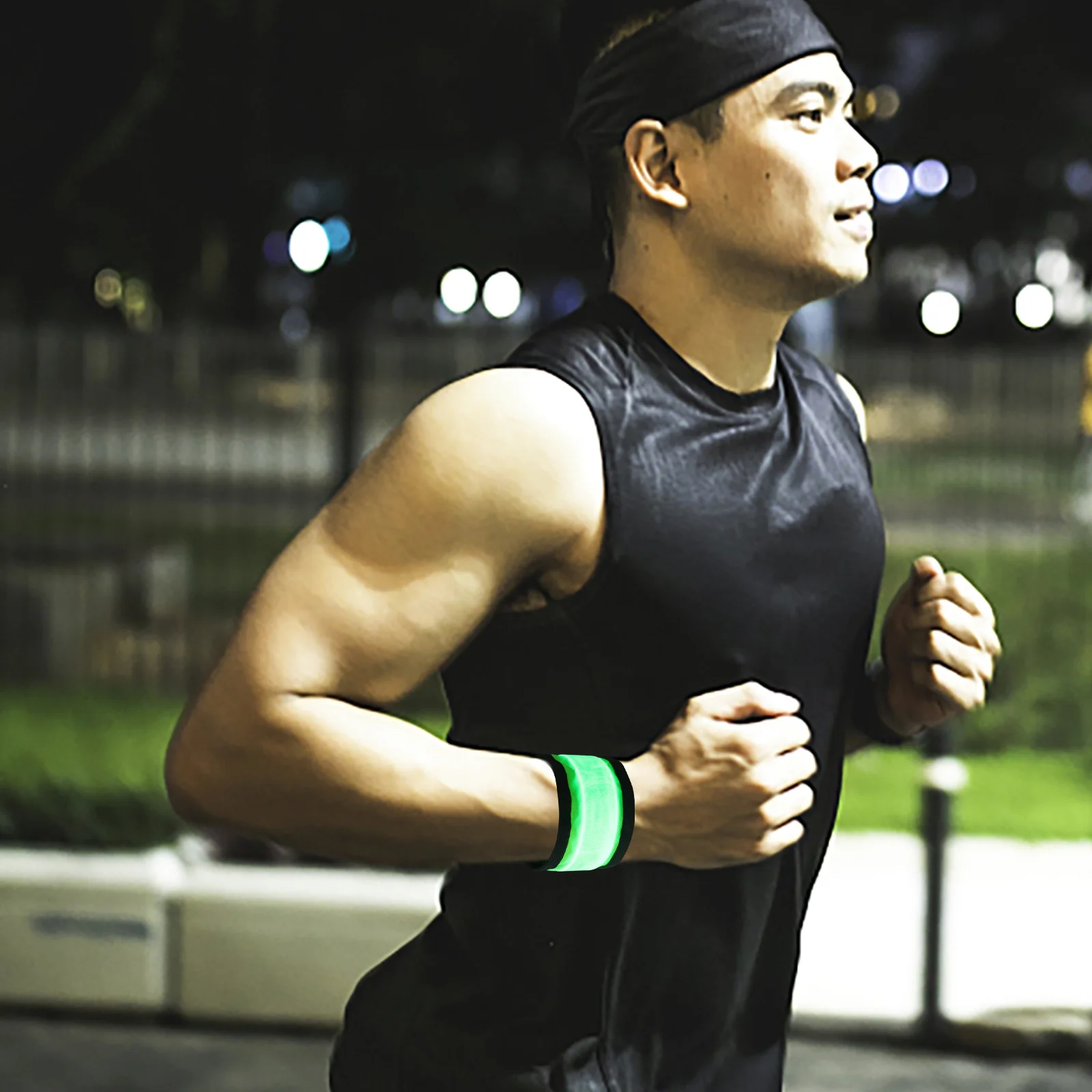 

5Pcs Luminous Arm Bands with Clapping Function Bright Light LED Slap Wristbands for Running Walking Fitness Sports Safety Gear