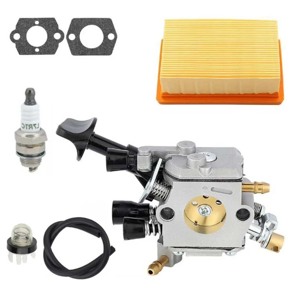 Carburetor Kit With Air Fuel Filter Gaskets For SL BR350 BR430 BR450 SR430 SR450 Leaf Blower Replacement Parts C1Q-S210