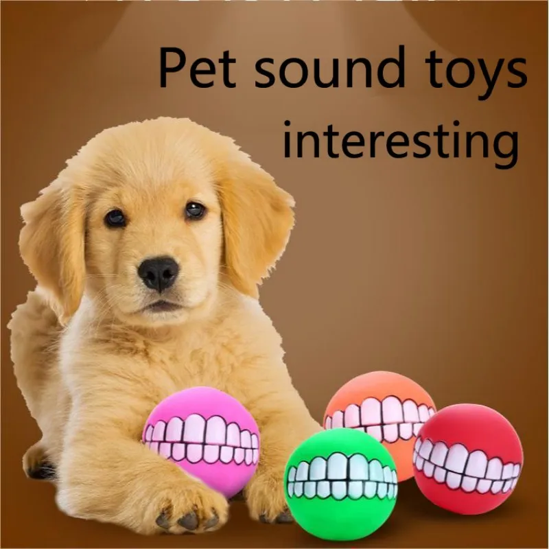 1pc Rubber Dog Toys Squeaky Cleaning Tooth Dog Chew Toy Small Puppy Toys Ball Pet Supplies Petshop Diameter 7cm