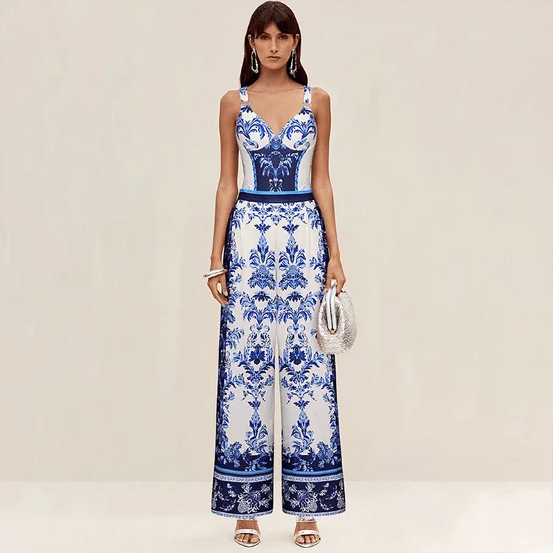 Flaxmaker Women One Piece Swimsuit Vintage Flower Print Swimsuit and Skirt Sexy Adjustable Sling Lace Up Bohemian Beahwear