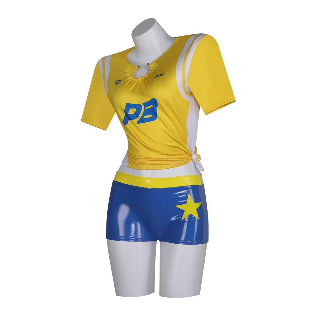 Goals Idol Stage Suit Cheerleading Uniform Yellow T-shirt Sexy Football Baby Sets Halloween Carnival Clothes Sports Wear - view 4