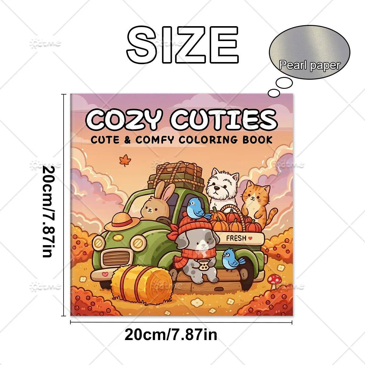 COZY CUTIES Coloring Book for Adults Featuring Cartoon Bold-easy Patterns for Relaxation Teens DIY Painting Drawing Books image 3